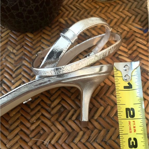 Sam Edelman Silver Rayelle Goatskin Leather Heels - Picture 14 of 16